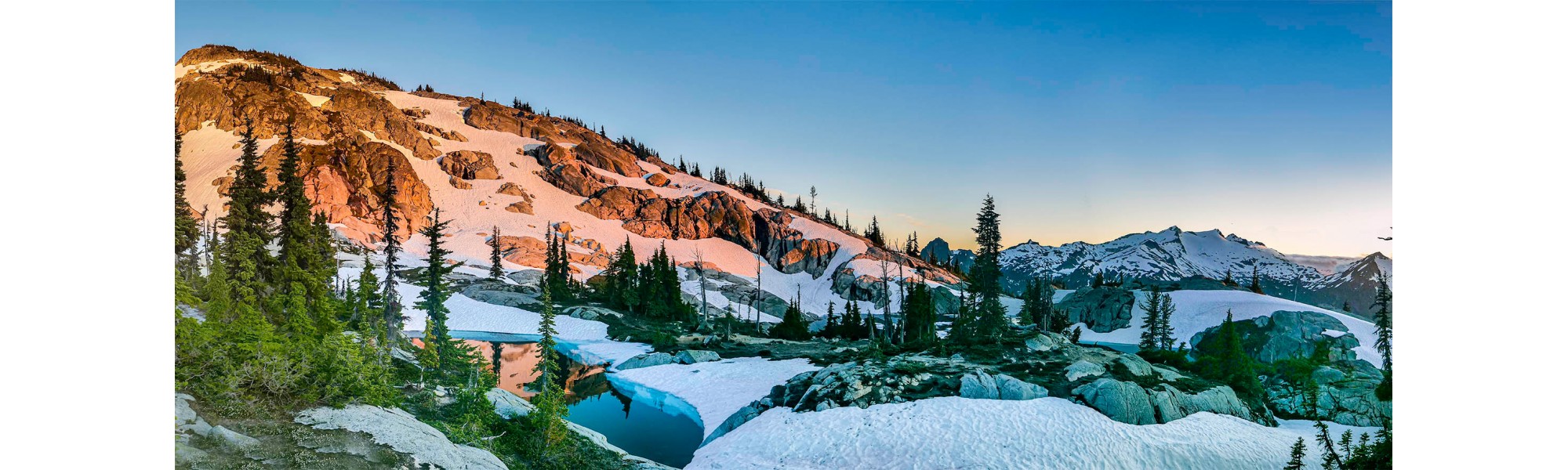 Robin Lakes Sunset Over Mount Daniel